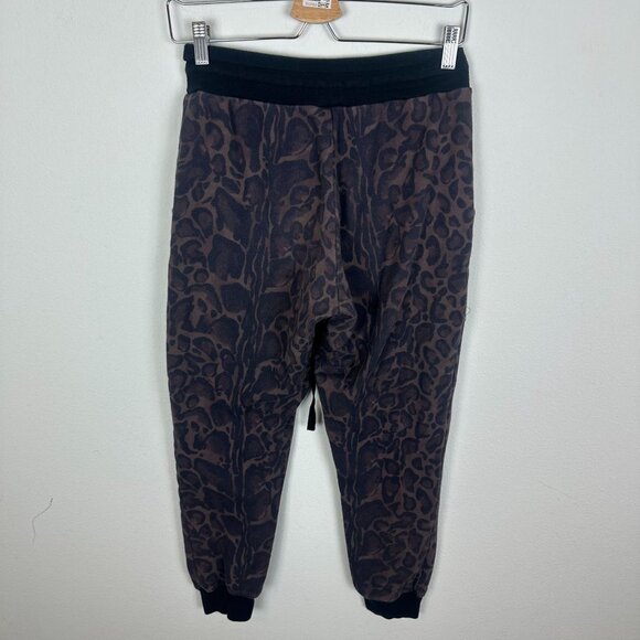 Johnny Was Brown Leopard Print Jogger Sweatpants XS Lounge High Rise Pull On Str - Picture 4 of 7